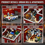 Spider Deli Apartment Building Blocks With 11 Figures Films Classic City Modular Assembly Model Kit Creative Toys Gifts 3559PCS