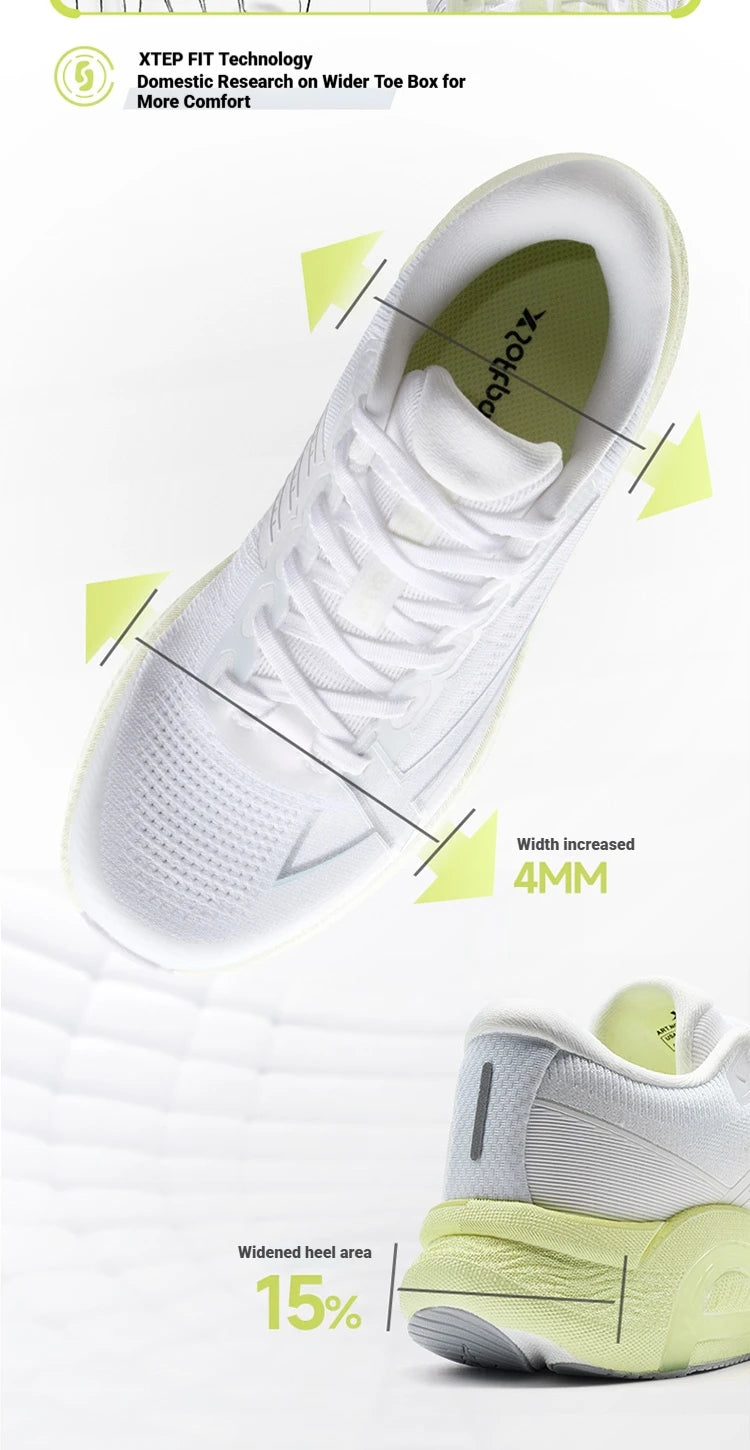 Xtep 2000km Plus Running Shoes Women's 2025 Spring Lightweight Anti-slip Wear-Resistant Training Jogging Sneakers 875318110009