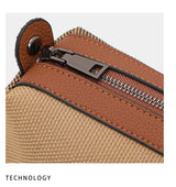 Aidrani  New retro checkered women's handbag, large capacity luxury bag, canvas genuine leather bag