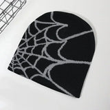 Spider Embroidered Knit Beanie – Y2K Winter Hat