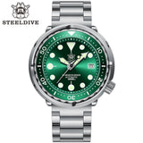 STEELDIVE SD1975 Mens Automatic Watches Men Dive Watch 300m Waterproof Mechanical Wristwatch C3 Luminous Clock Sapphire Mirror