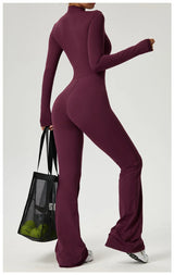 High-Performance Long Sleeve Yoga Jumpsuit