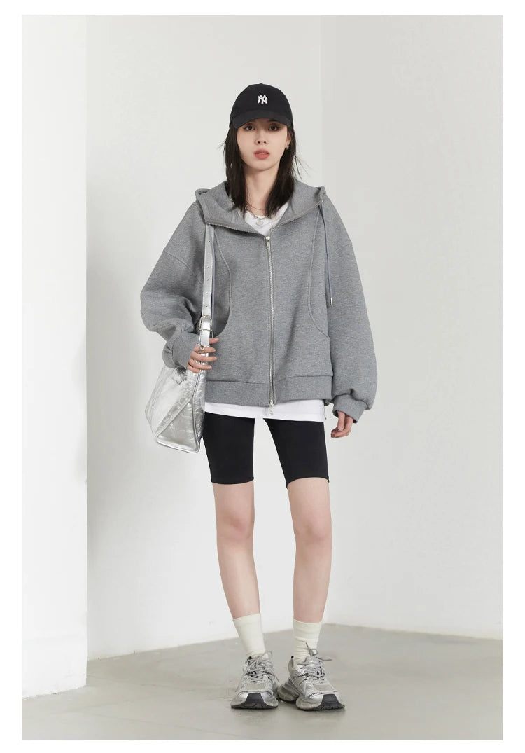 Women’s Relaxed Cotton-Blend Drawstring Hoodie