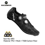 ROCKBROS Professional Cycling Shoes Knob Buckle Fastening Road Bike Self-Locking Shoes Bicycle SPD Cleats Shoes Cycling Footwear