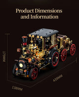 1331-Piece Vintage Steam Car Building Block Set