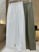 Women’s High-Waist Cotton Wide-Leg Pants