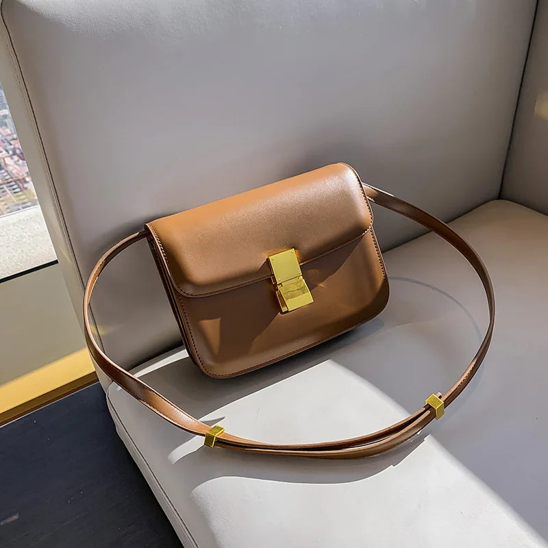 Women’s Genuine Leather Shoulder Bag 2025 Trend Brand Small Square Bags Luxury Designer Handbag Fashion Messenger BagsTofu Bags