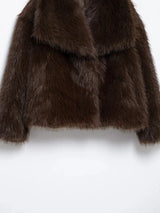 Elegant Faux Fur Oversized Coat