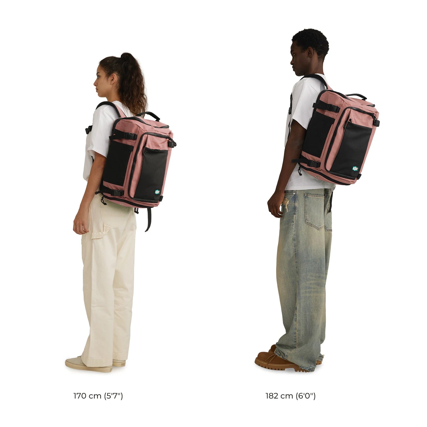 BAGSMART Men Women Travel Backpack with Shoe Compartment Airplane Compression Backpack Waterproof Anti‑theft Cabin Bag