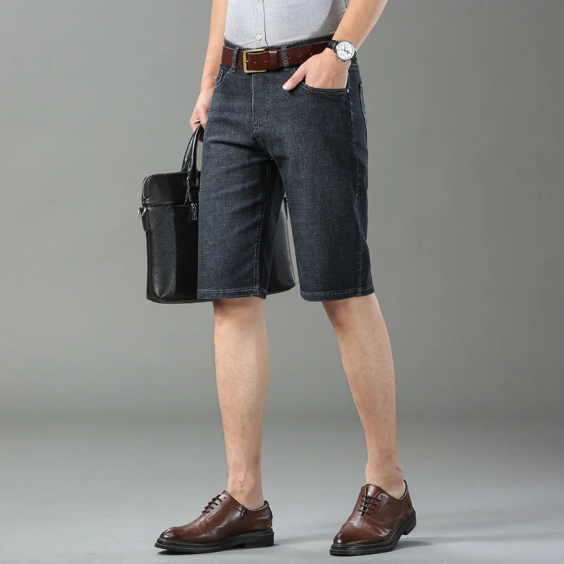Men's Slim Stretch Denim Shorts | Summer Style