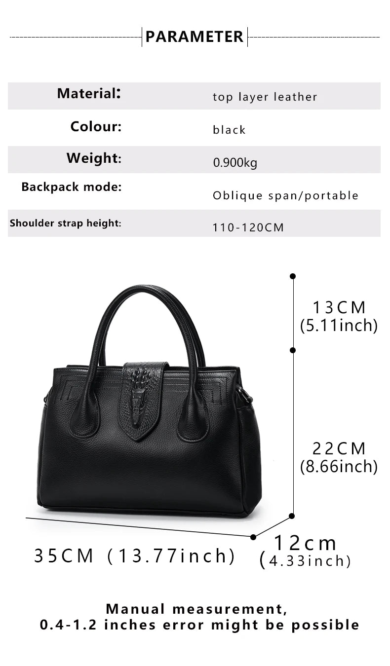 Aidanni Genuine Leather Women's Bag 2026 New Versatile Shoulder & Crossbody Bag, Fashion Ladies Handbag for Elegant Women