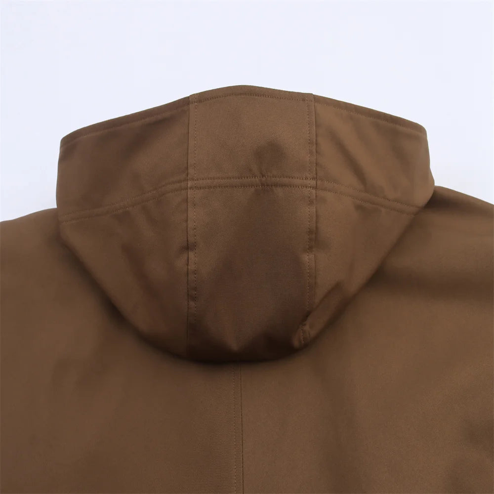 European Style Hooded Trench Jacket