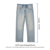 SIMWOOD 2026 Autumn Winter New Loose Straight 13oz 100% Cotton Fabric Jeans Men Washed Vintage Classical Denim Trousers