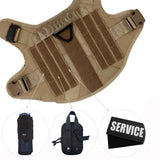 Tactical Dog Harness Set – Collar, Leash & MOLLE Pouches