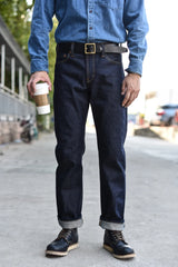 Saucezhan 316XX-18OZ Mens Jeans Selvedge Denim Jeans Raw Denim Straight Thick Autumn and Winter Vintage Jeans Pants