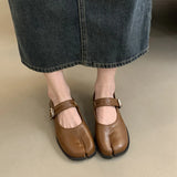 SUOJIALUN Women's Split-Toe Mary Jane Flats