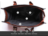 Luxury Vintage Crocodile Pattern Tote