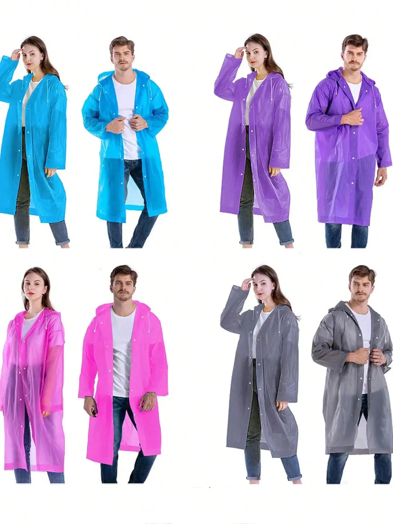 EVA Unisex Hooded Raincoat – Waterproof & Lightweight