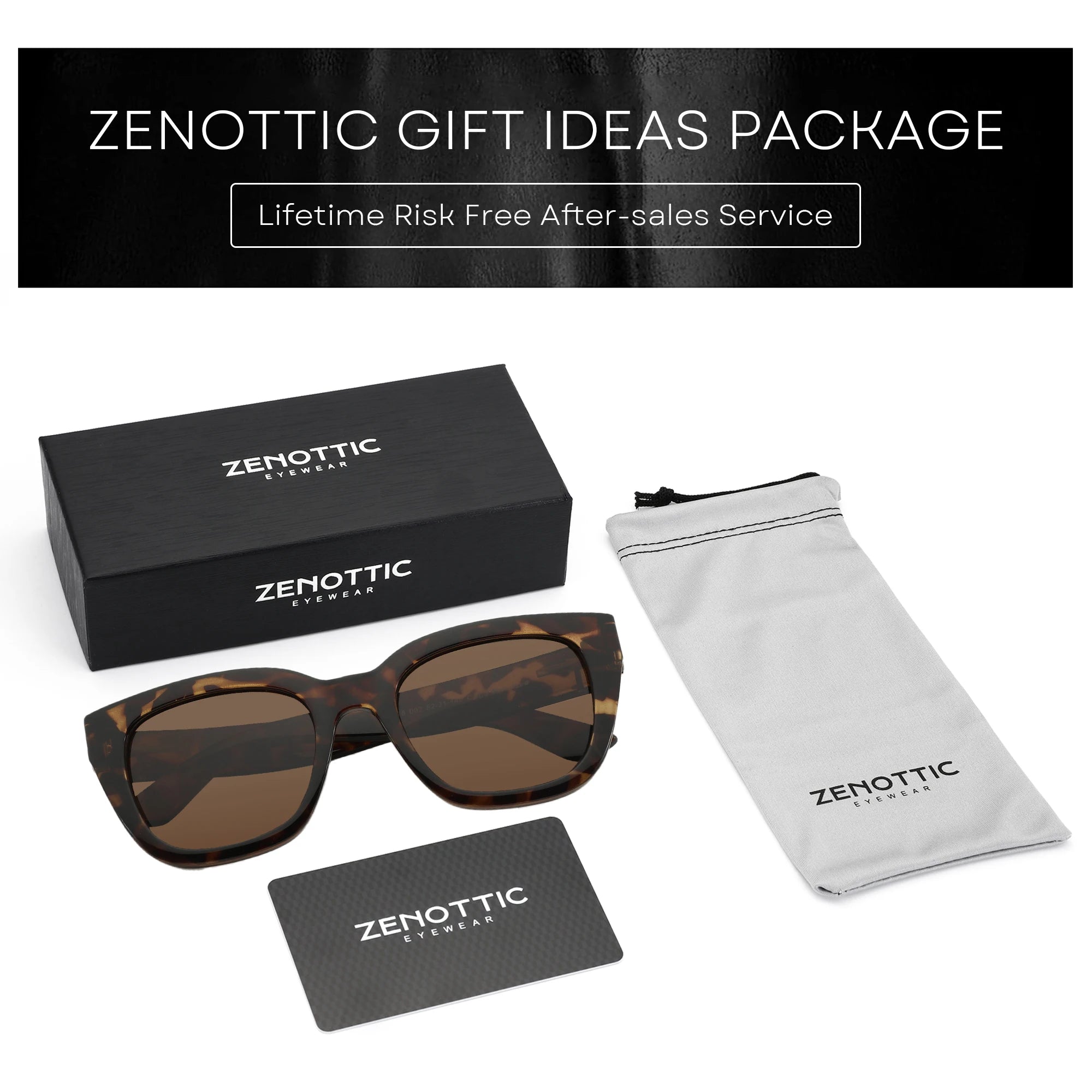 ZENOTTIC Retro Square Polarized Sunglasses for Women Vintage Sun Glasses UV400 Protection Trendy Shades Fashion Style