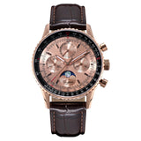 Sugess Watch Mens Moonphase Pilot Chronograph Mechanical Wristwatches Tianjin ST1908 Movement Swanneck Sapphire Crystal Luminous
