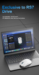 SMAILWOLF RS7 Bluetooth Wireless Mouse Three-Mode Gaming Notebook Desktop Computer Gaming PAW3311 Suitable for Big Hands
