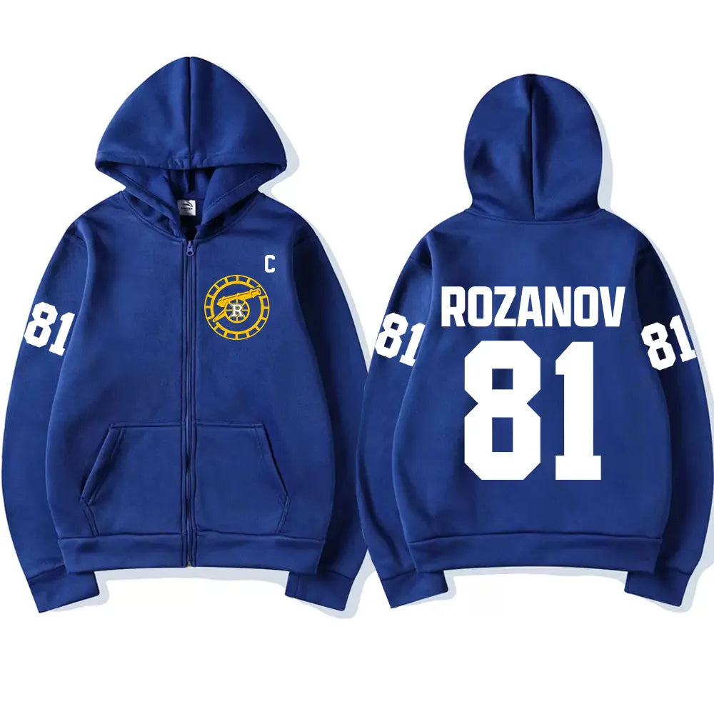 Ilya Rozanov 81 Boston Raiders Fleece Zip Hoodie