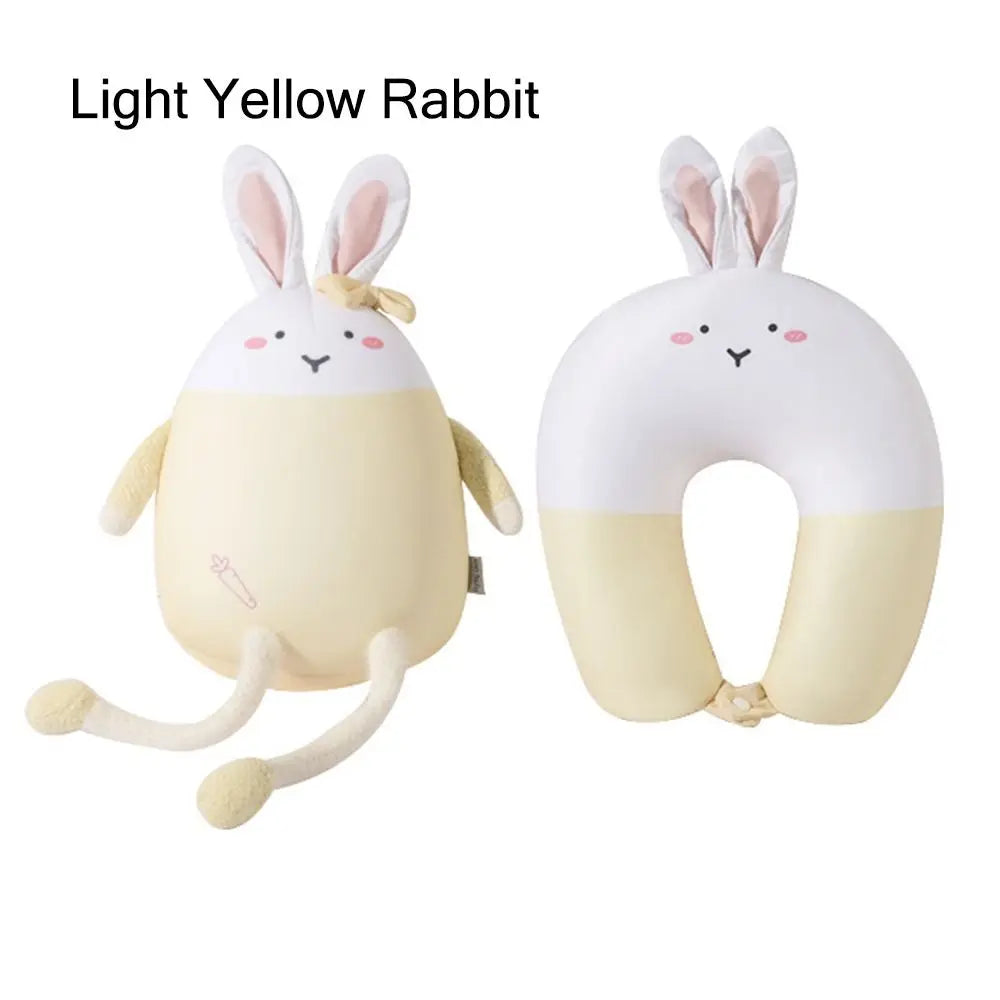 2-in-1 Cartoon Animal Travel Neck Pillow | U-Shape