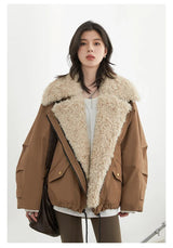 CHIC VEN Fashion Women Coats Loose Casual New Retro Motorcycle Cotton Jacket Thick Warm Female Overcoat Autumn Winter 2025