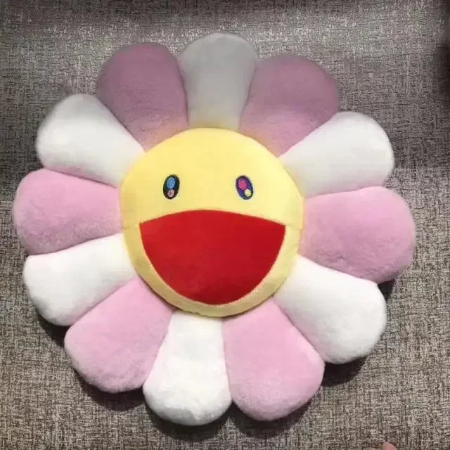 Rainbow Daisy Children's Plush Pillow, Japanese, Sunflower, Floor Game Mat Seat Pillow Sofa House Car Decoration Plush Pillow