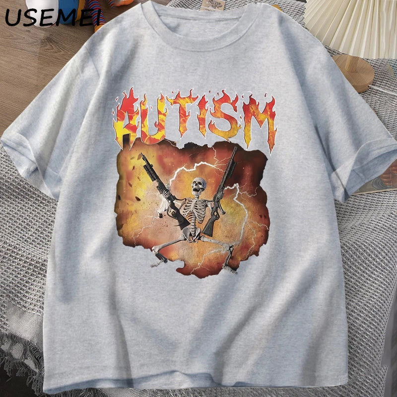 Skeleton Humor Autism Awareness Tee