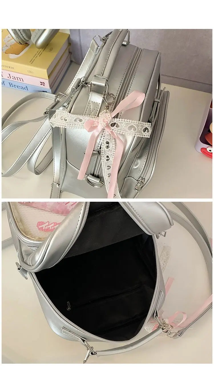 New Women Fashion Casual Backpack Preppy Style One Shoulder Crossbody Handbag Original Niche Design Girl Ulzzang Ita Bag