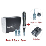 Dr pen Ultima M8 With 22 Cartridge Wireless MTS Derma Microneedle Pen Kit Professionals Use Beauty Machine Needle length 0.25 mm