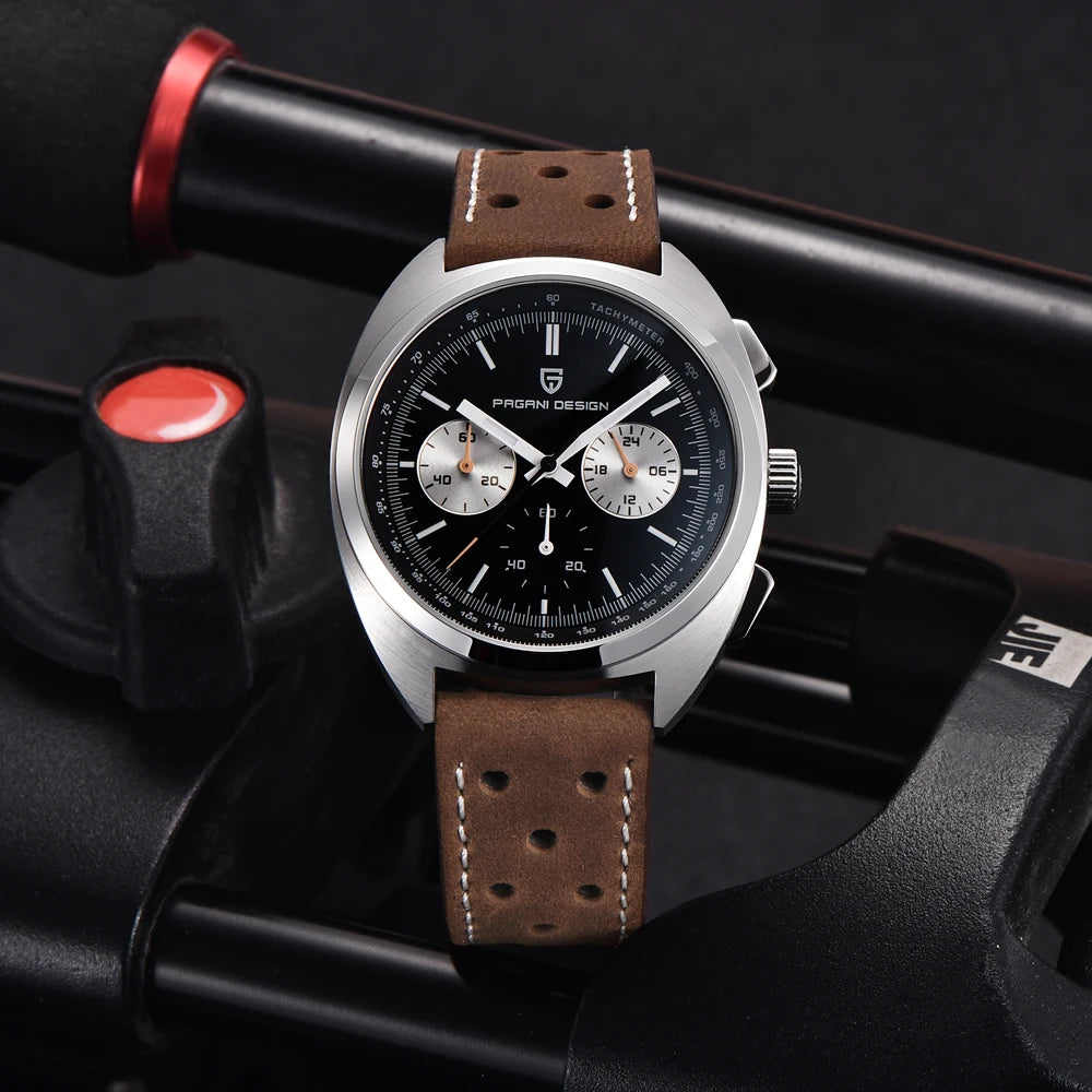 2026 New PAGANI DESIGN Turtle Back Luxury Quartz Watch for Men Fashion Sports Chronograph Men's Watch Luminous Leather strap