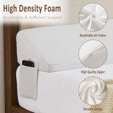 Bed Wedge Pillow-Adjustable 0-7" Gap Filler for Headboard & Mattress/Wall, Backrest, Bed Pillows for Snoring, Spinal Alignment