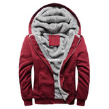 New Men's Hoodies Jacket Winter Thick Warm Fleece Zipper Hoodies Coat Casual Tracksuit Sportwear Male Sweatshirts M~ 5XL