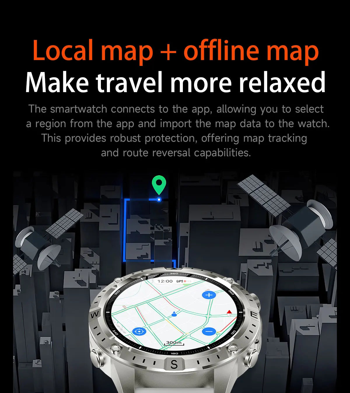 GUHUAVMI TANK Y102 – Military GPS Smart Watch for Men