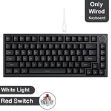 AJAZZ AK820/Pro Wireless Mechanical Keyboard Bluetooth 5.1 2.4G USB-C Wired Hot Swappable RGB Gaming Keyboard Gasket Mount with