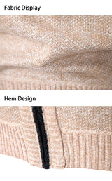 Men’s Fleece-Lined Stand Collar Cardigan