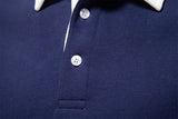 Men’s Cotton-Blend Polo Collar Sweatshirt