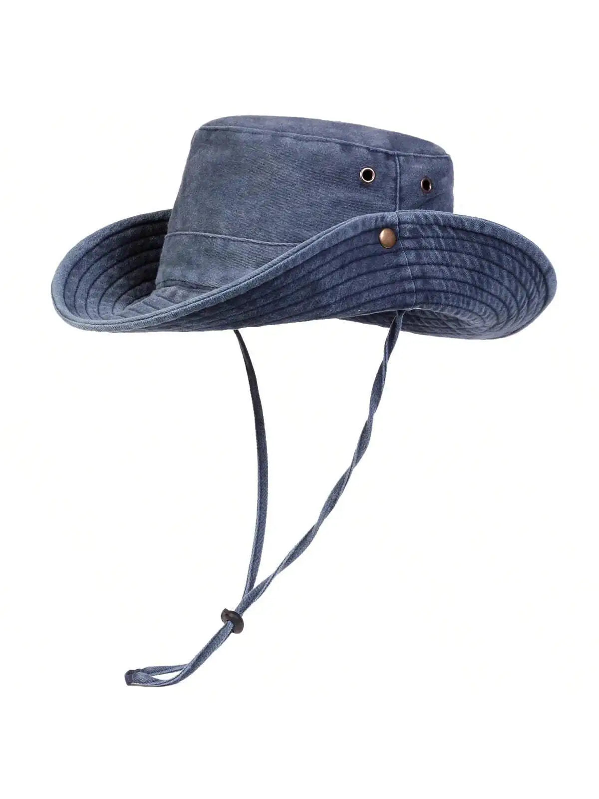 Wide-Brim Cotton Bucket Hat – Sun Protection & Style
