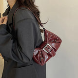 Y2K Retro Pleated Hobo Shoulder Bag for Women Hot Selling Maillard Style Underarm Bag Clutch Handbags for Travel Work Shopping