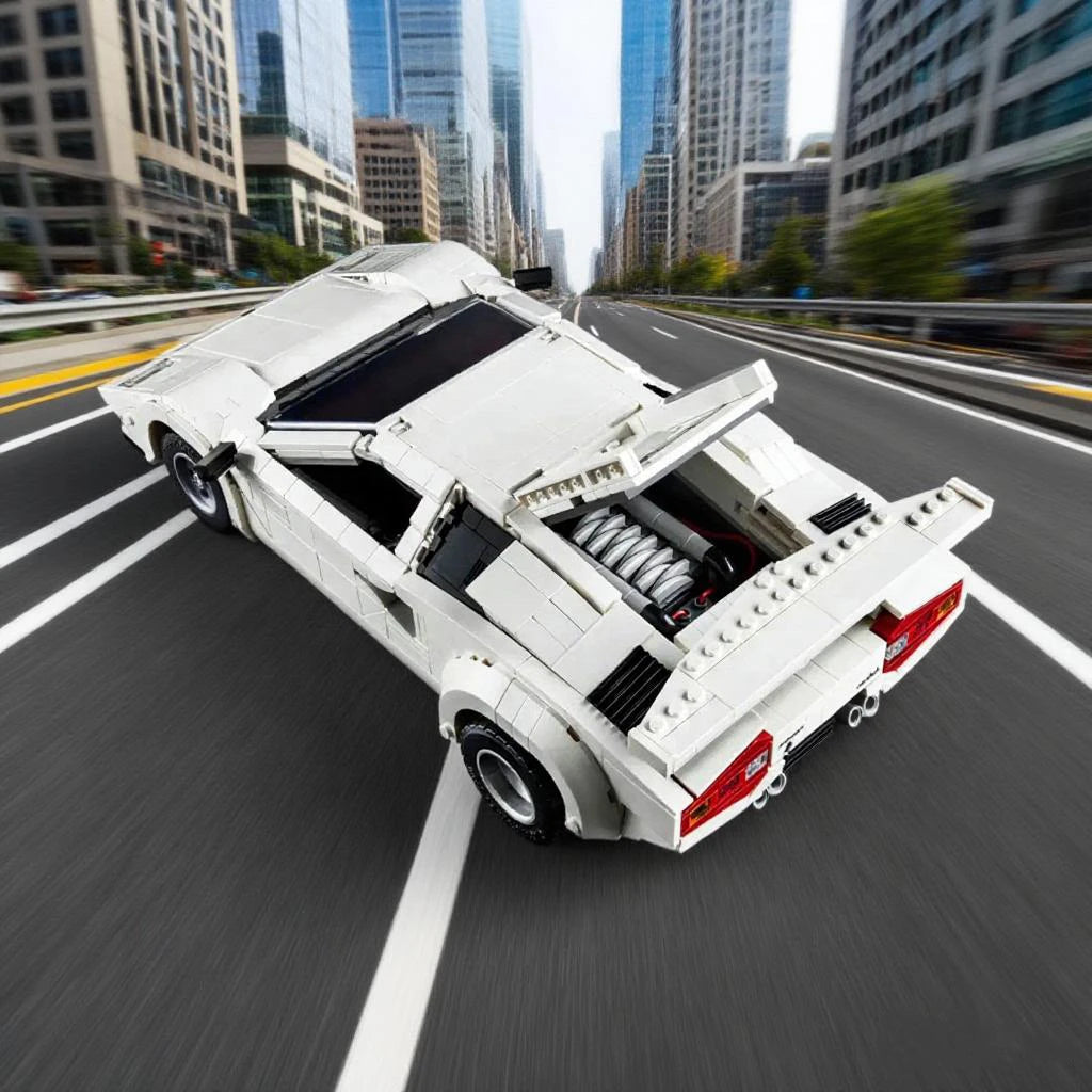 New 1506 pieces Countach 5000 home decor items, ultimate racing car collection, perfect for Christmas gifts or birthdays.