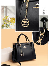 Luxury Triple-Layer Leather Tote & Crossbody