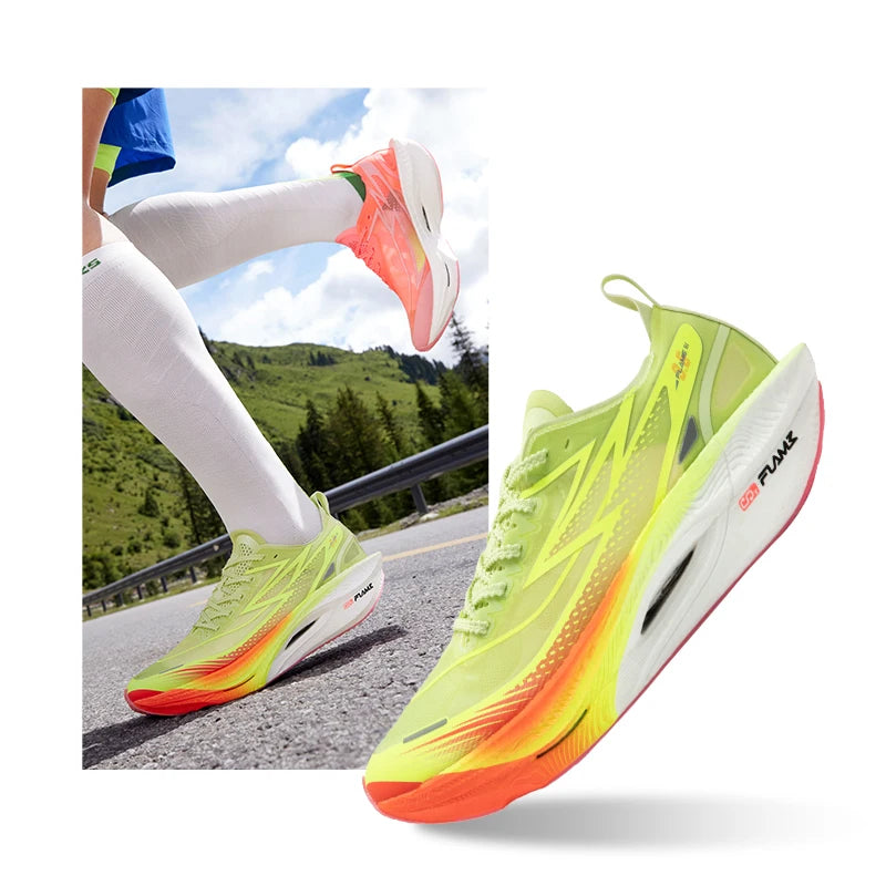 361 Degrees Flame 3.5 Men Running Shoes Carbon Plate Racing Marathon Professional Cushioning Anti-slip Male Sneaker 672512215F