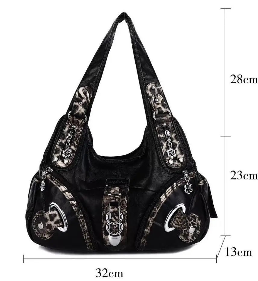 Vintage Women Handbags Fashion Shoulder Bag Large Tote Top-handle Shopping Pack Multifunctional Satchel Lady Hobos Purse