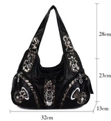Angel Kiss Women Handbags Leopard Bag Top-handle Handbag Fashion Satchel Dumpling Pack Shoulder Bag Tote Bag Hobos Large Purse