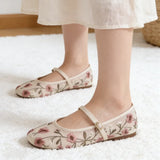 Women's Floral Mesh Mary Jane Flats