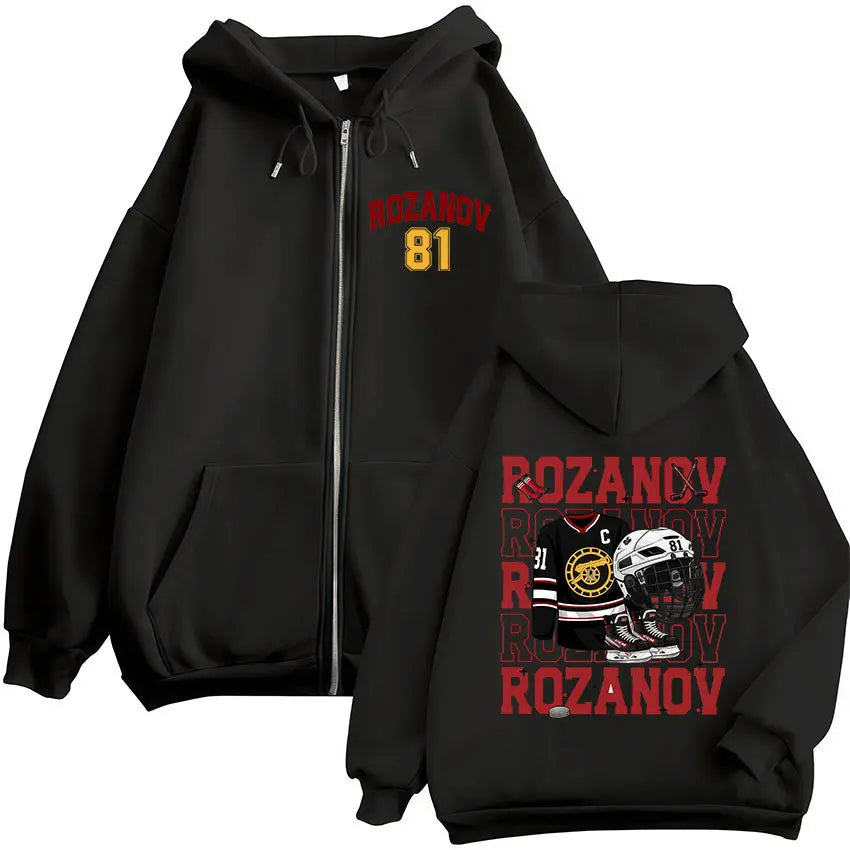 Ilya Rozanov 81 Boston Raiders Fleece Zip Hoodie
