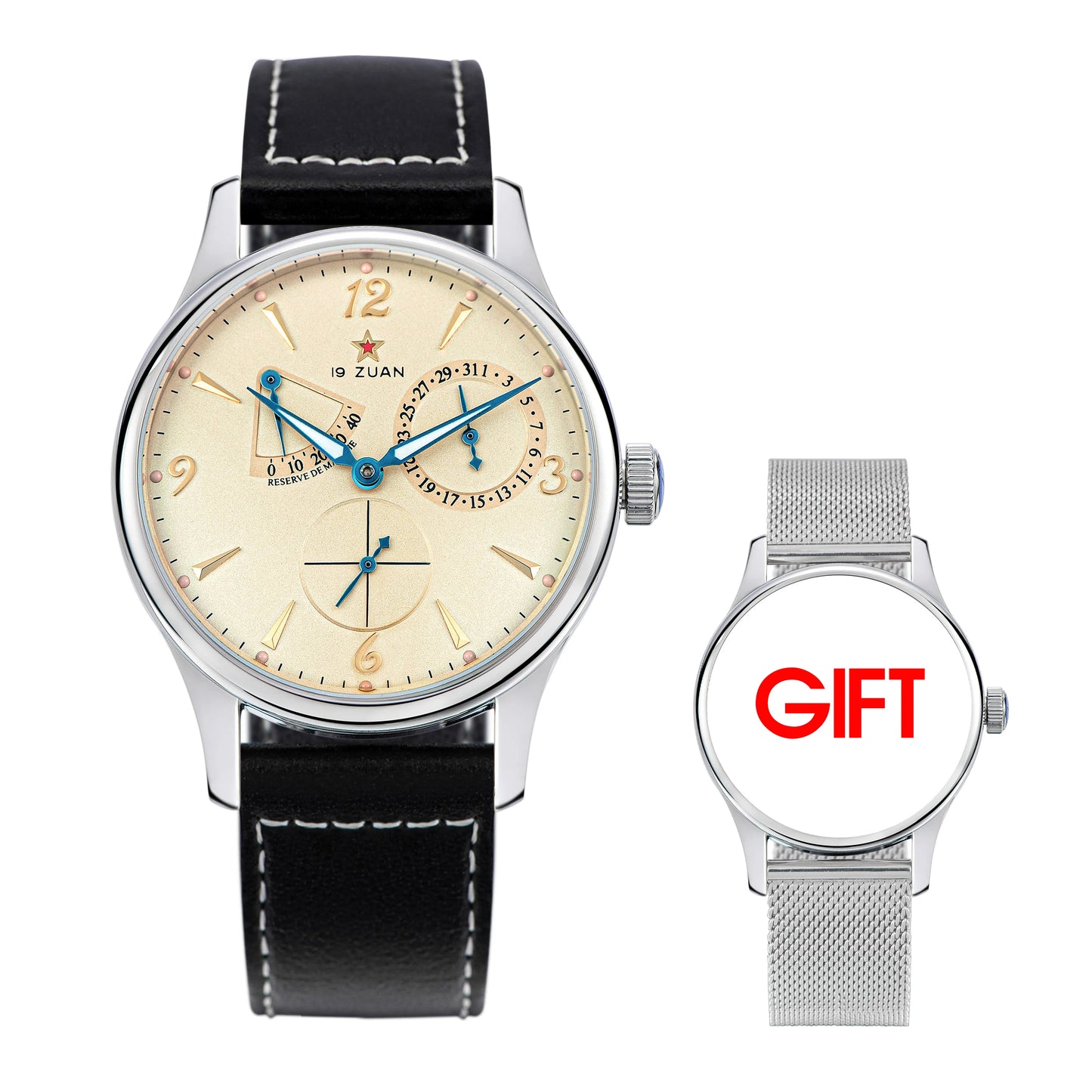 1963 40mm Pilot Watch of Men Automatic Mechanial Wristwatches Sapphire Crystal Waterpoorf Retro with Seagull ST1780 Movement New