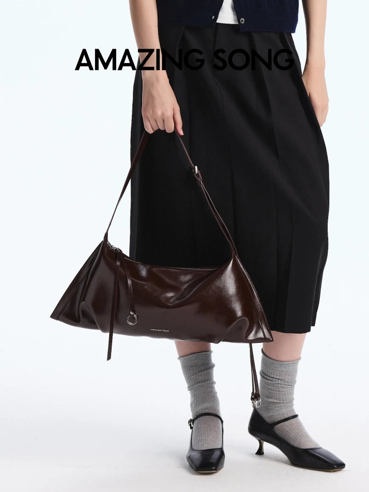 Amazing Song Donut Dumpling Bag Retro Suede Large Capacity Fashionable Bag